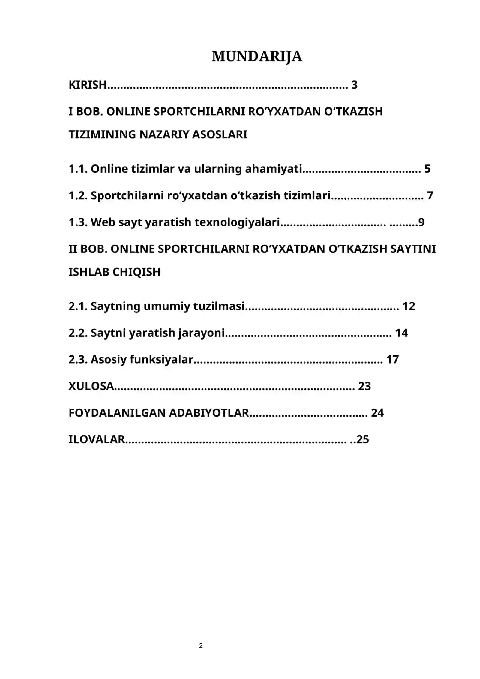 ONLINE SPORTCHILARNI RO‘YXATDAN O‘TKAZISH TIZIMI 2