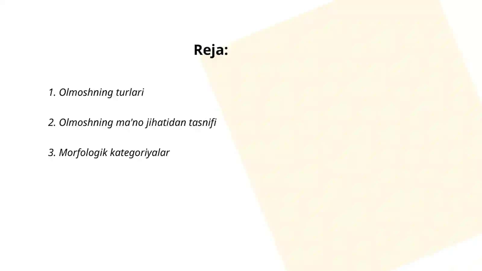 Sonning semantik tasnifi 2