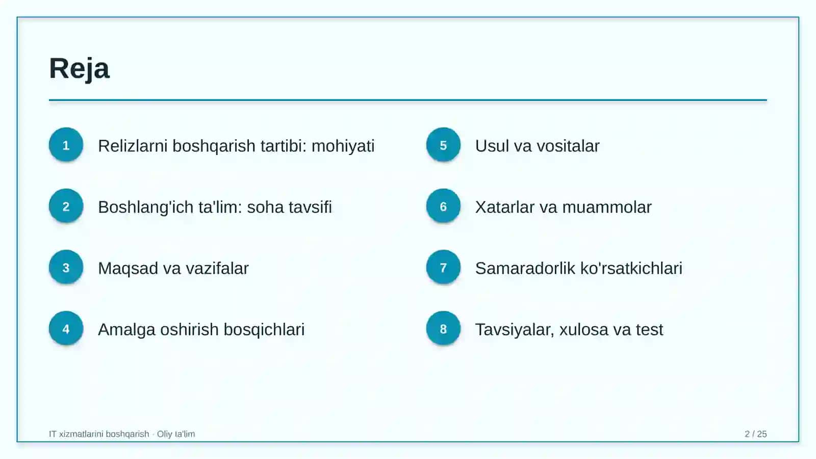 Boshlang'ich ta'limda relizlarni boshqarish tartibini joriy etish 2