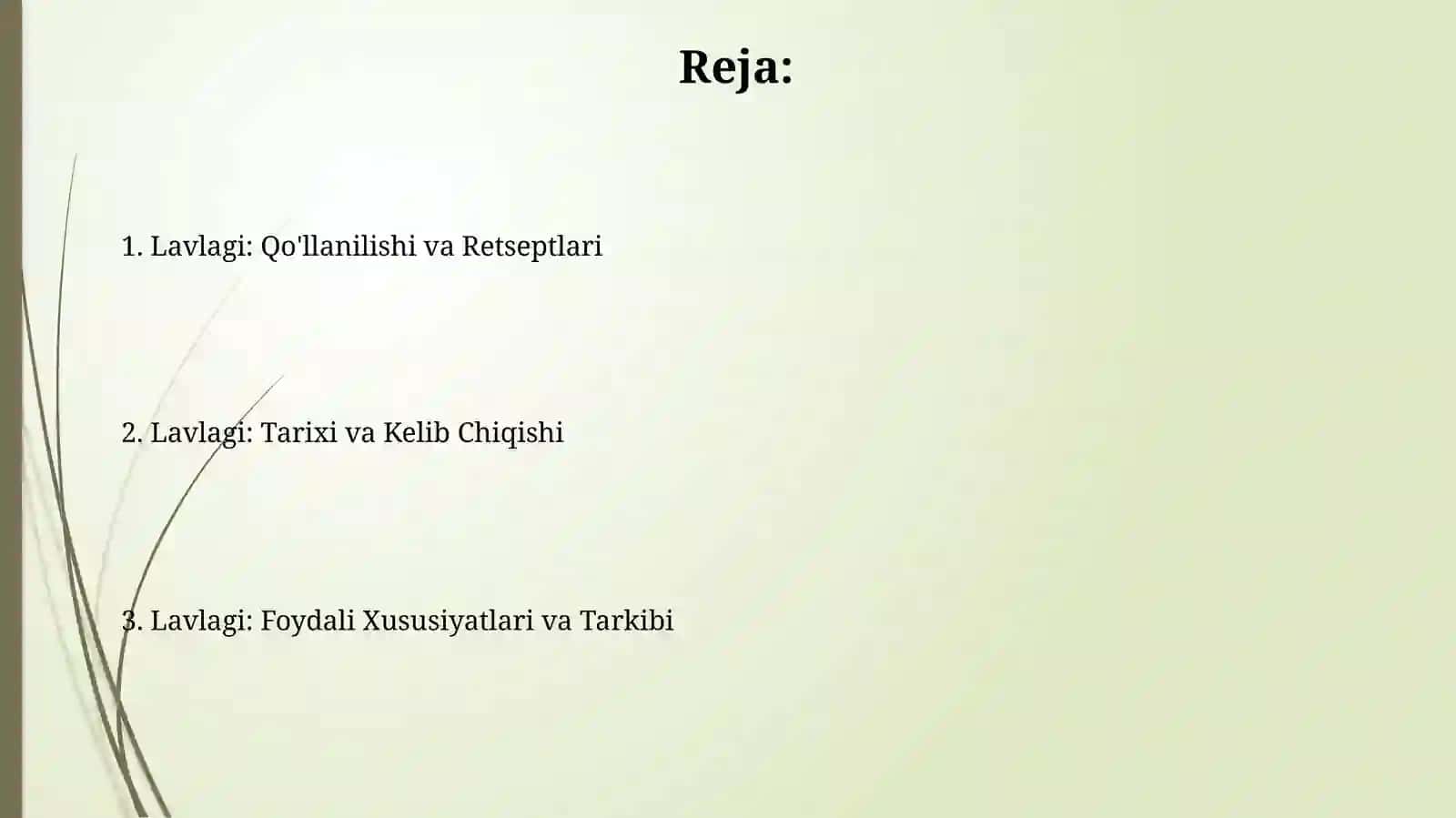 Lavlagi: Qo'llanilishi va Retseptlari 2
