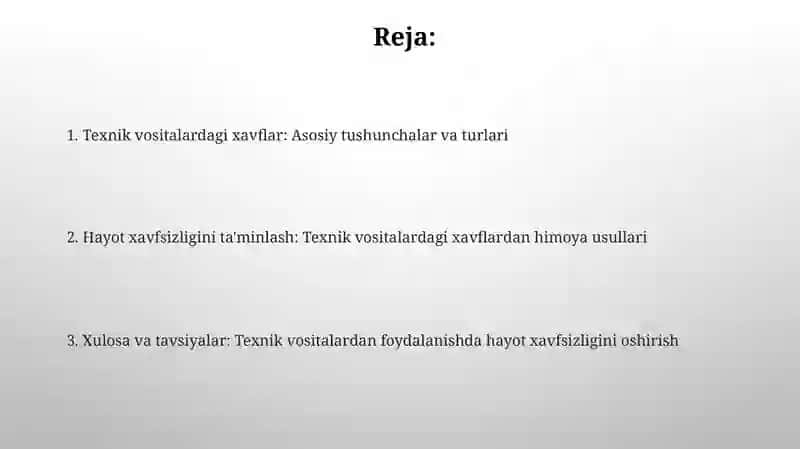 Hayot faoliyati xavfsizligi asoslari 2