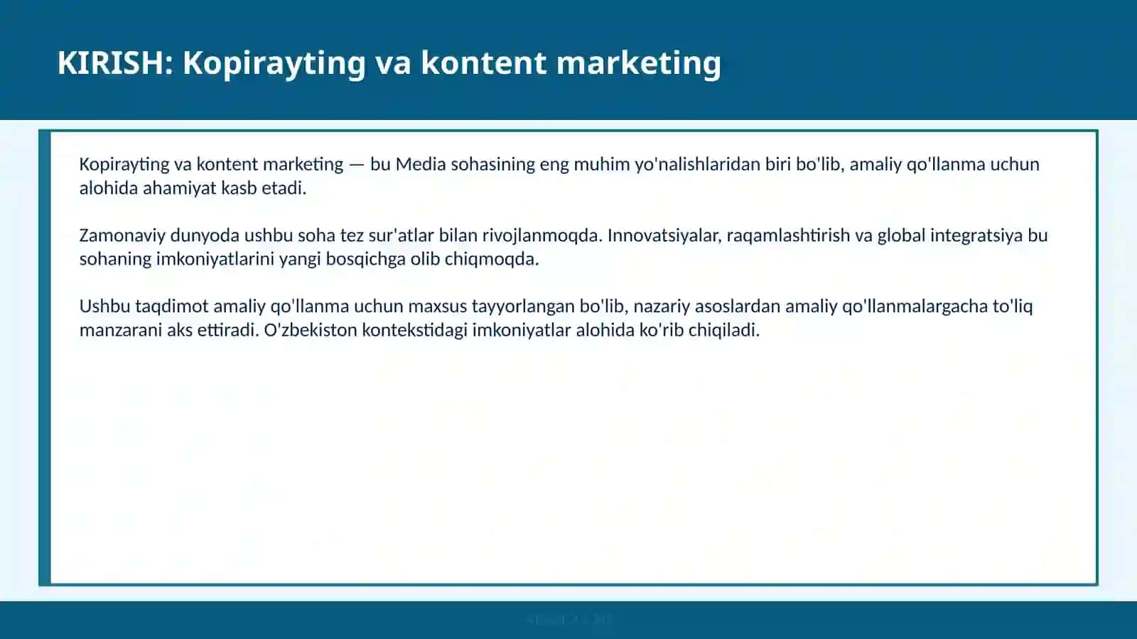 Kopirayting va kontent marketing 2