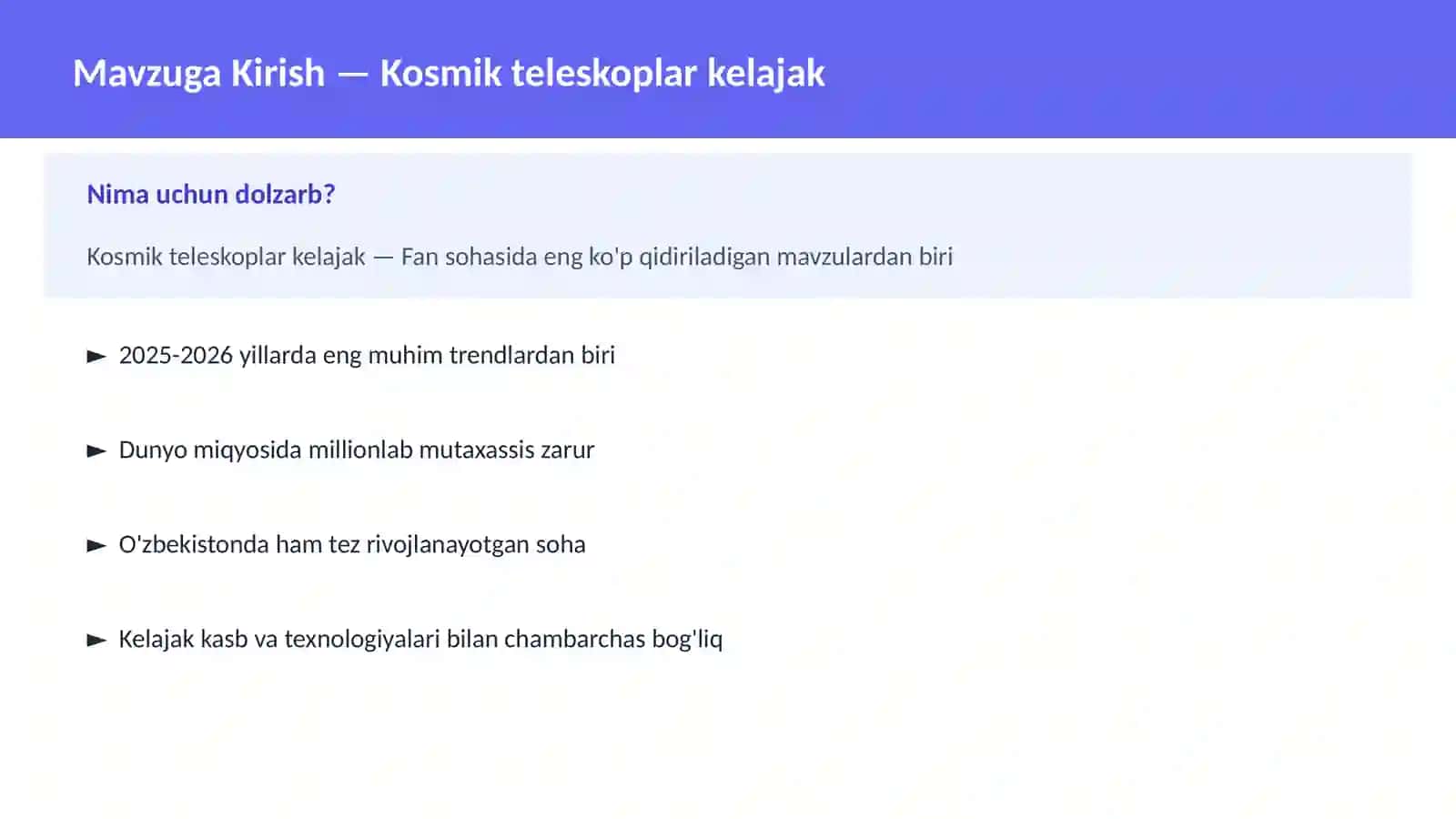 KOSMOSNI TADQIQ 2