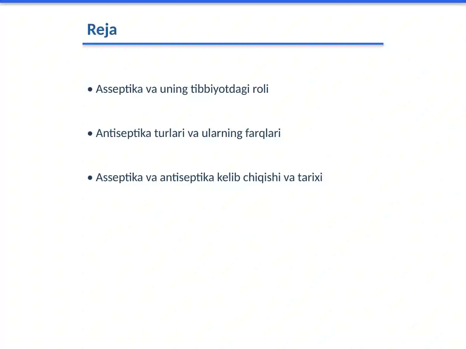 Tibbiyot Kasbiga Kirish fani 2