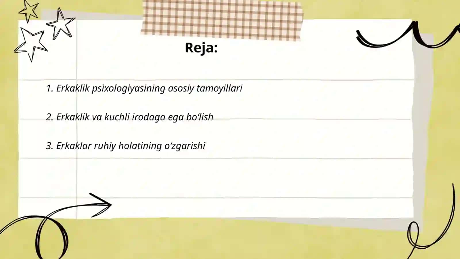 Erkaklik psixologiyasining asosiy tamoyillari 2
