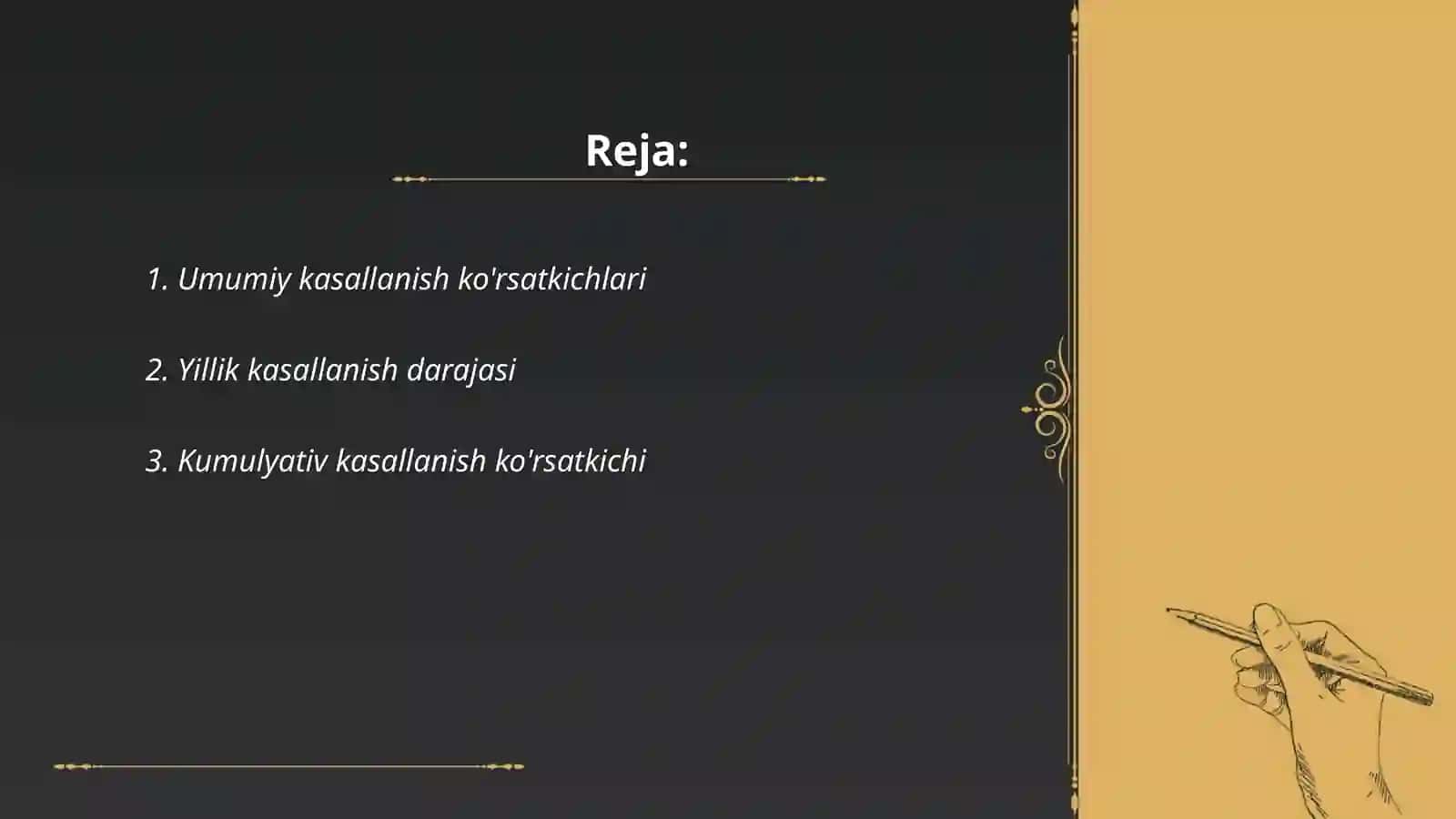 Kasallanish ko'rsatkichlari 2