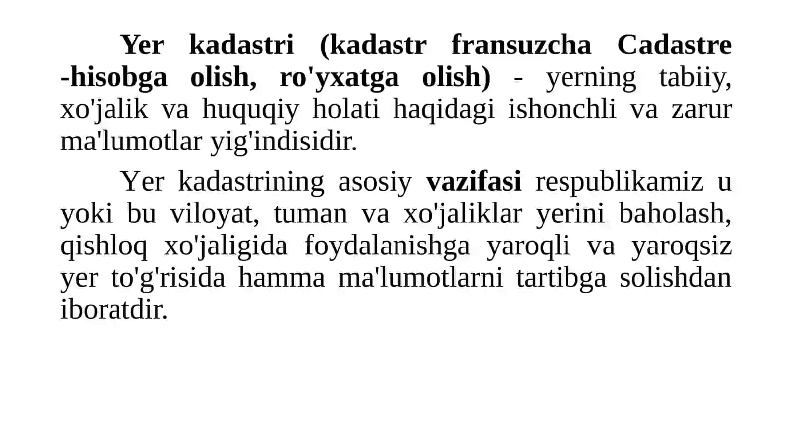 Тупроқ сифати ва қийматини баҳолаш 2