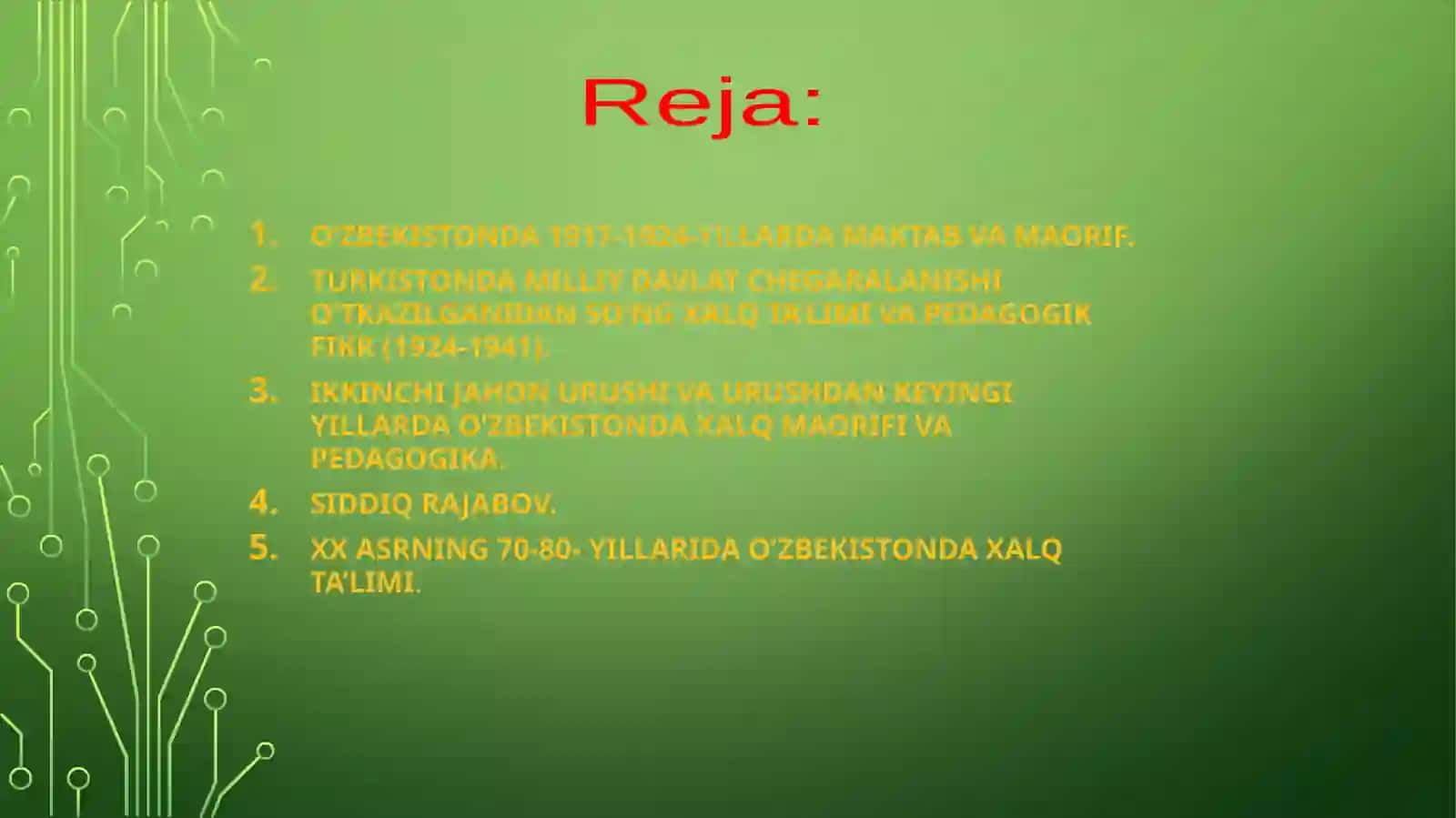 Pedagogikatanazariyasi tatarixi fanidan 2