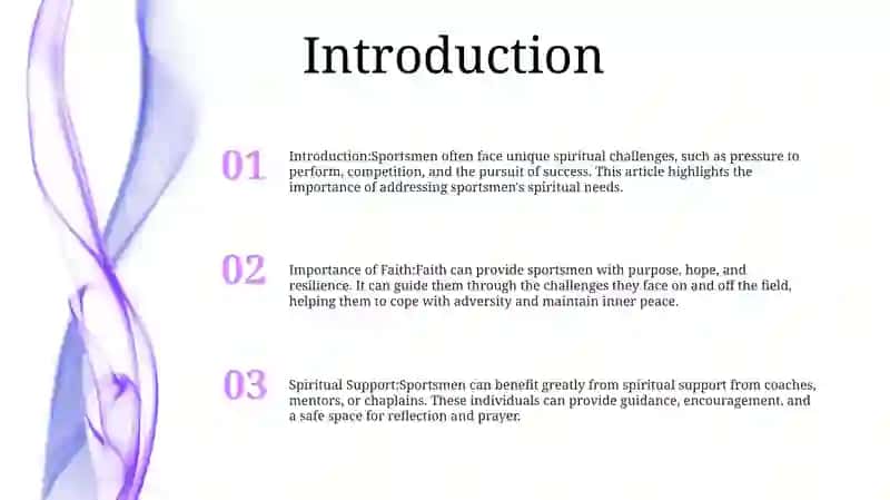 SportsmenʼS Spiritual Needs 2