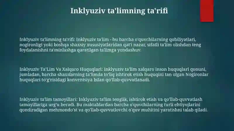 Inklyuziv Ta’Lim Va Xalqaro Huquqlari 2