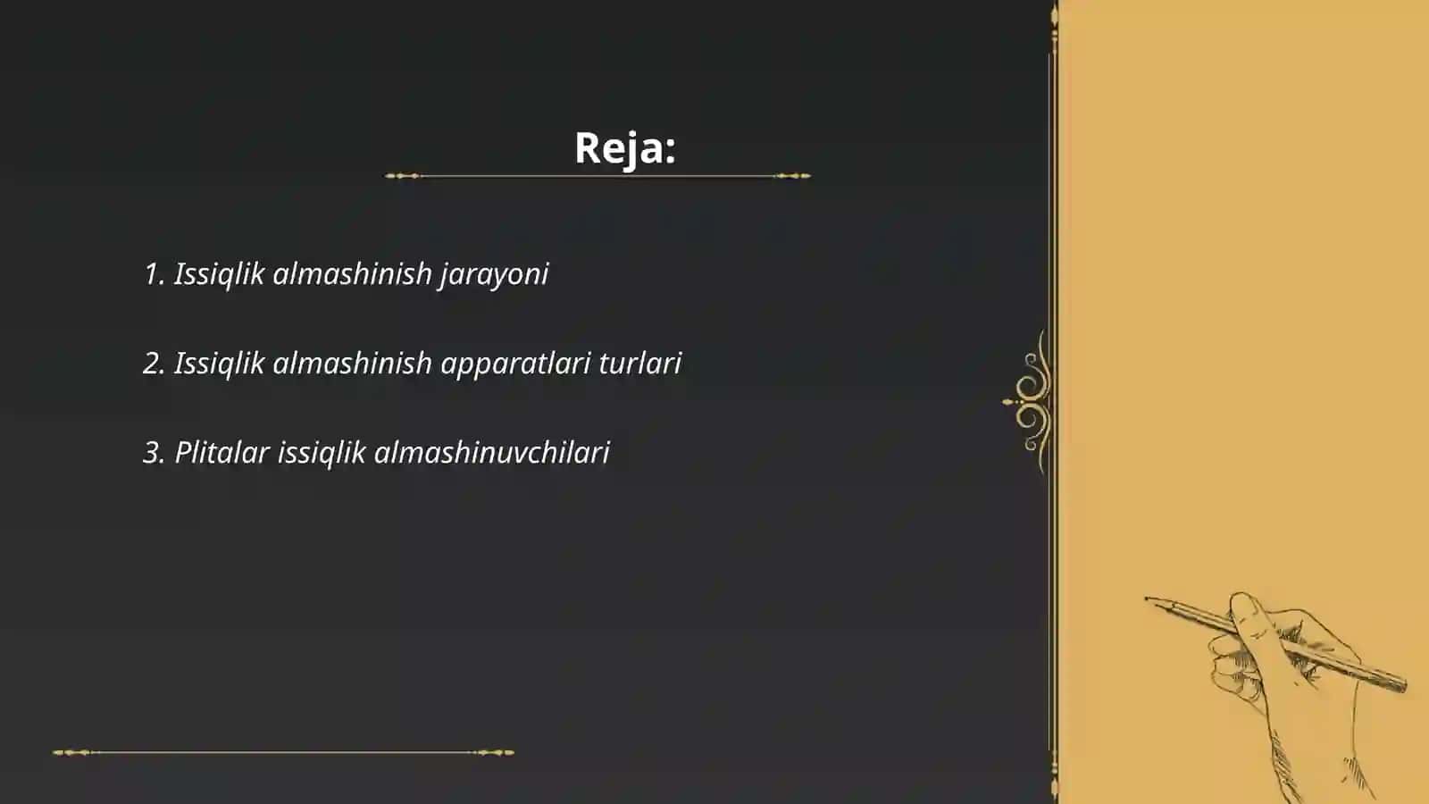 Issiqlik almashinish apparatlari 2