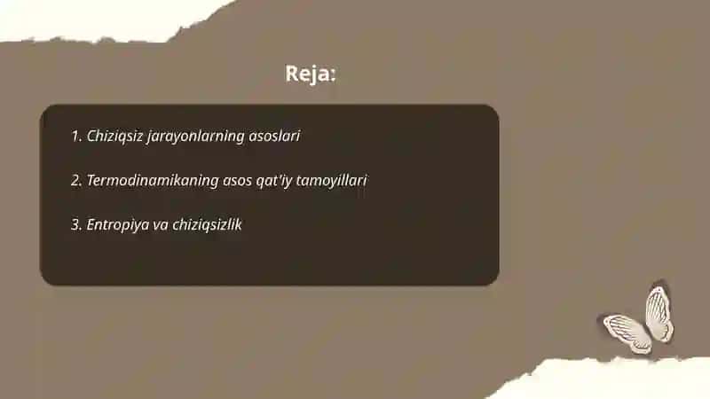 Chiziqsiz nomuvozanat jarayonlarning termodinamikasi 2