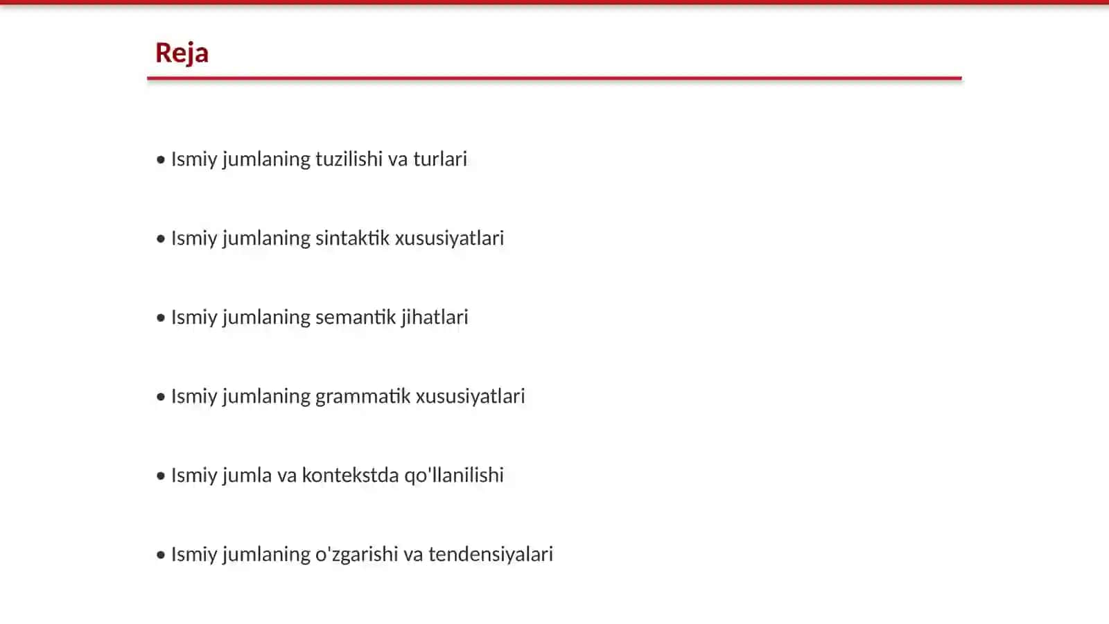 Arab tilida ismiy jumla va uning xususiyatlari 2