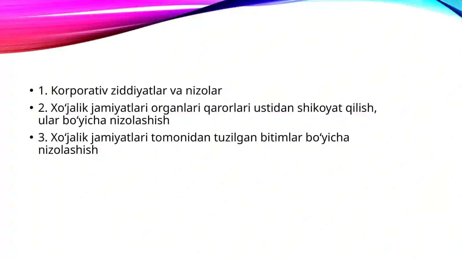 Korporativ Nizolar 2