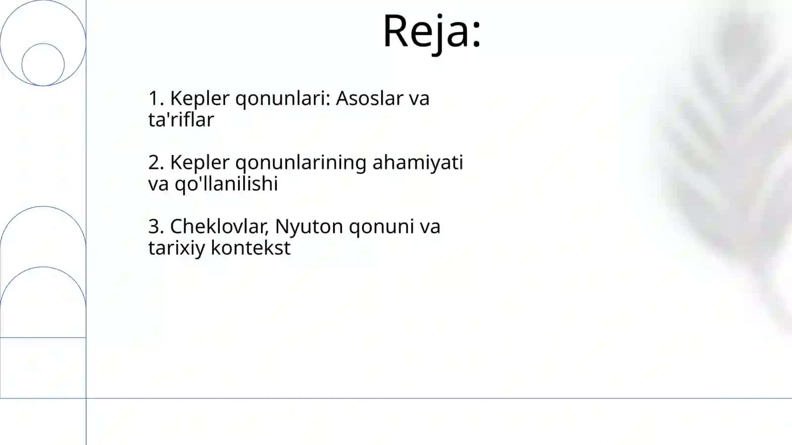 Kepler qonunlari 2