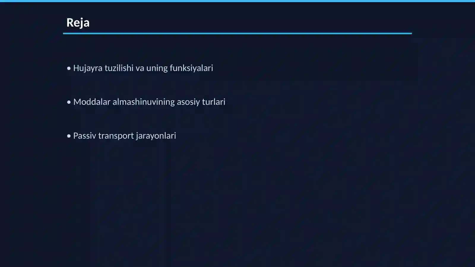 Hujayrada moddalar almashinivi (Sitologiya) 2