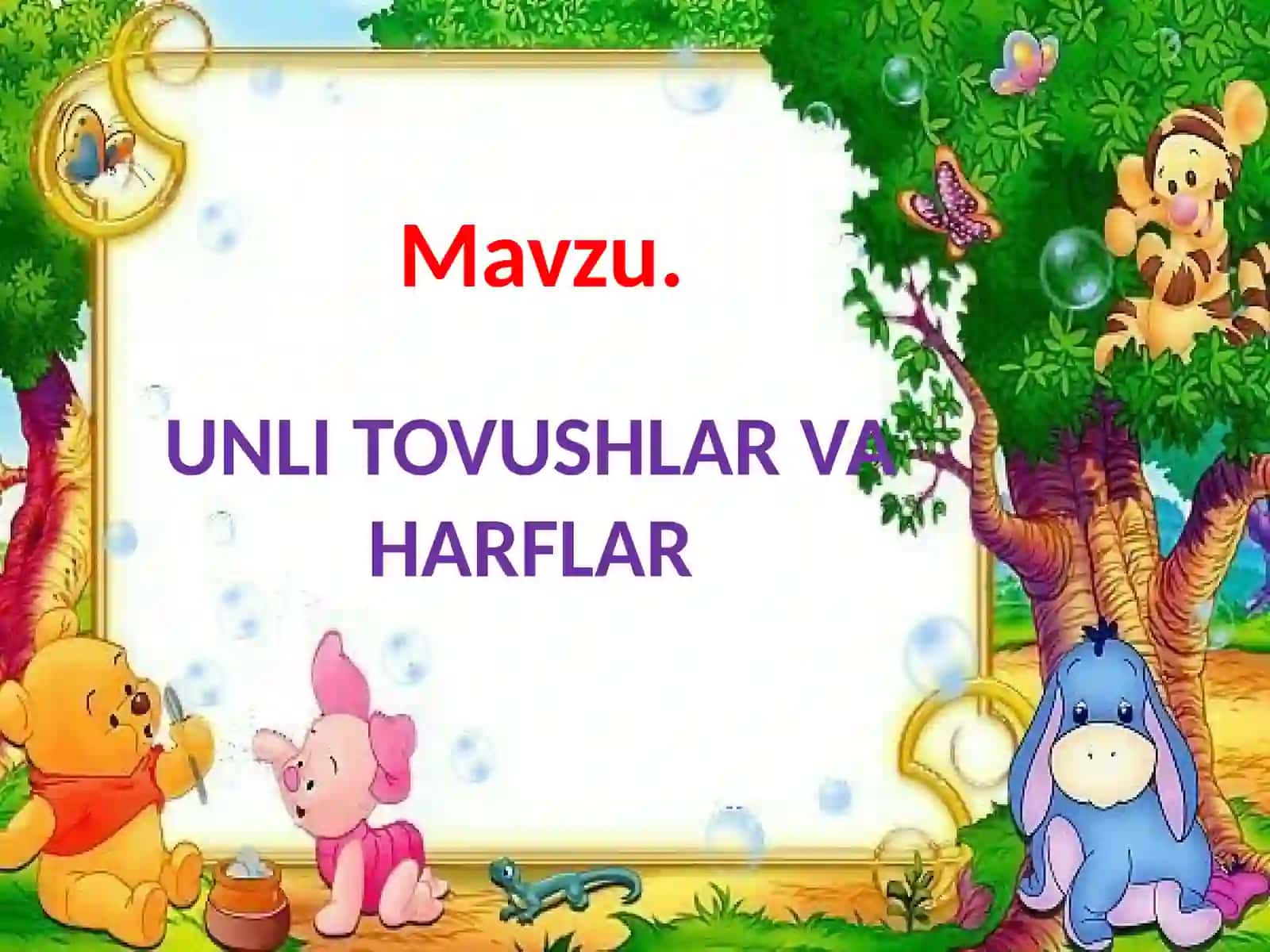 UNLITOVUSHLAR VA HARFLAR 2