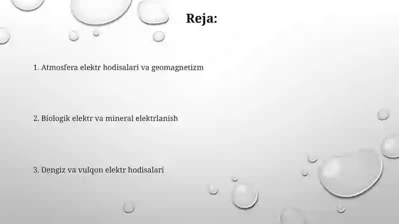 Tabiatdagi elektr hodisalar 2