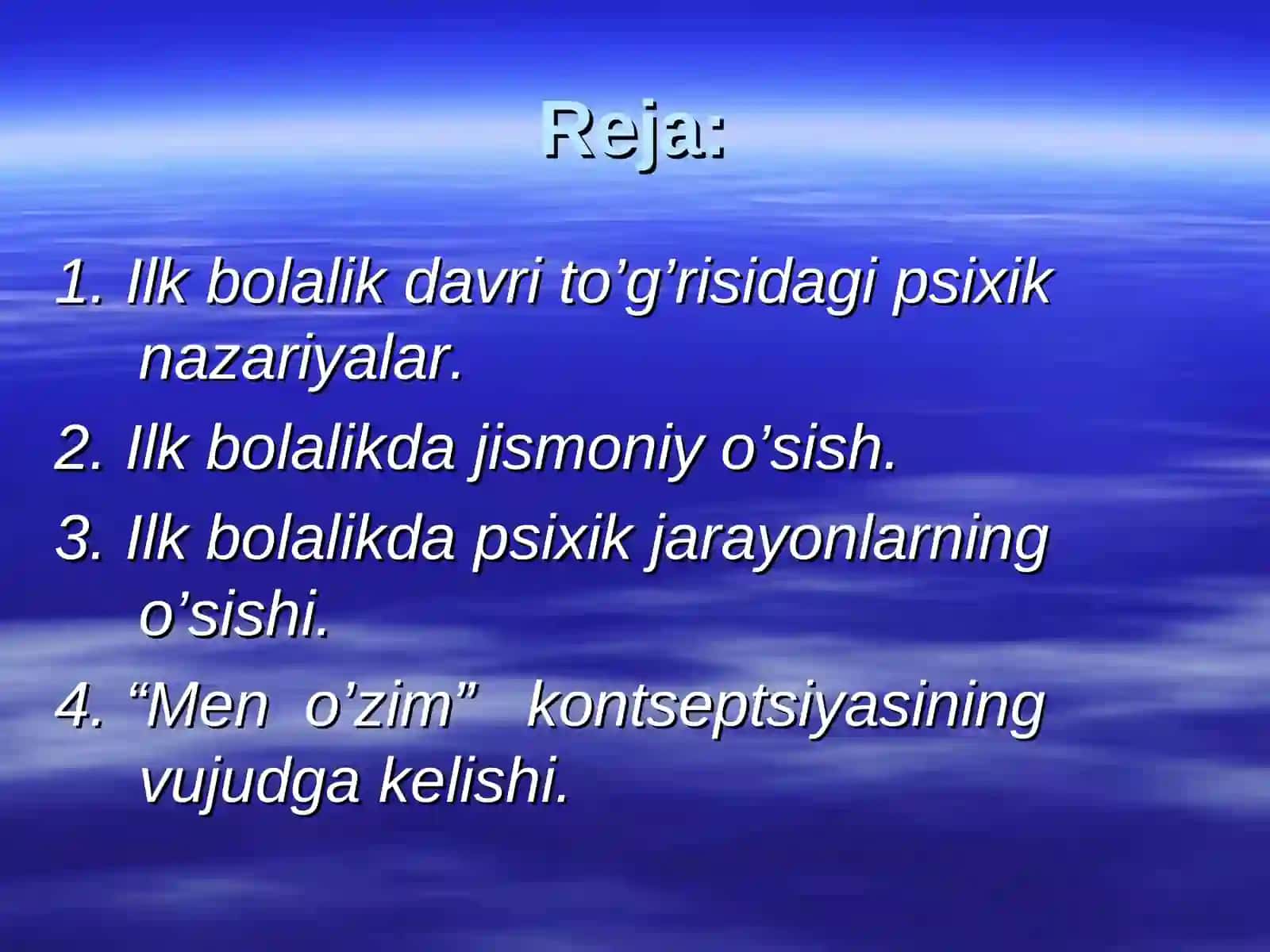 Ilk bolalik davri xususiyatlari 2