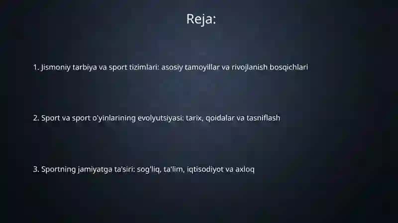 Jismoniy tarbiya va sport tizimlari 2