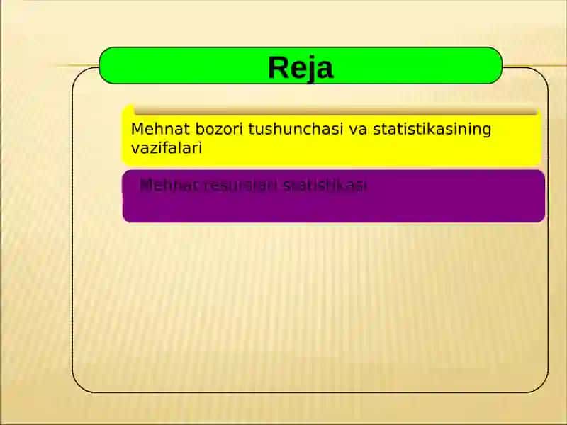 MEHNATBOZORI STATISTIKASI 2