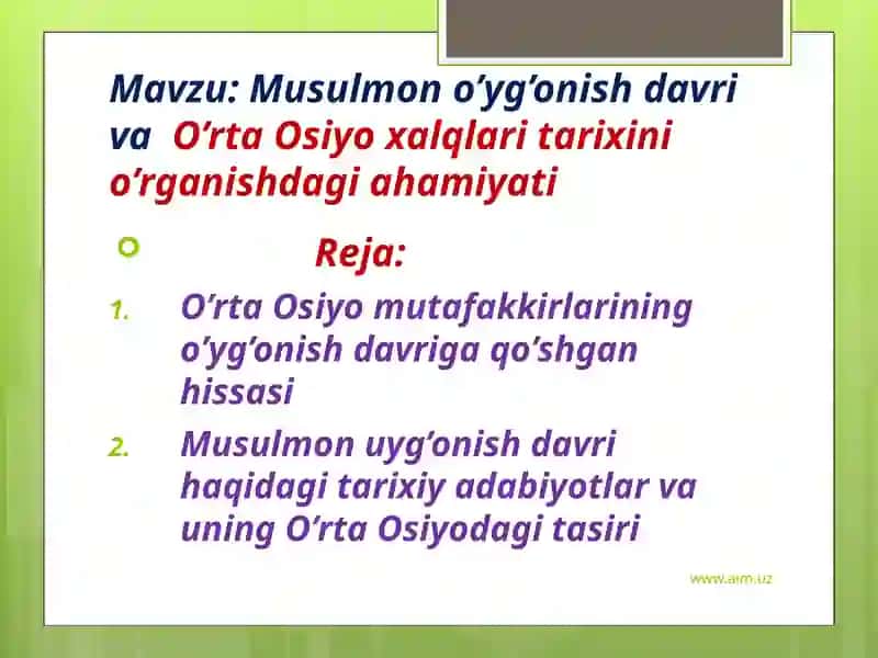 O'rta Osiyo xalqlari tarixi 2