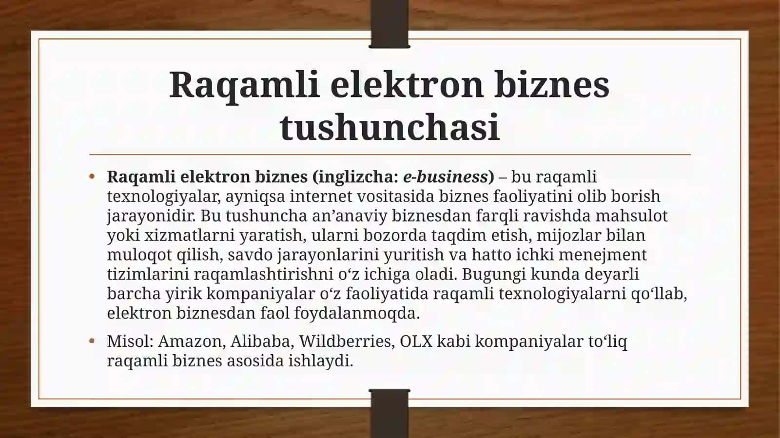 Raqamli elektron biznes 2