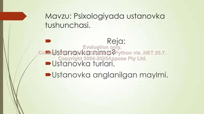 Psixologiyada ustanovka tushunchasi 2