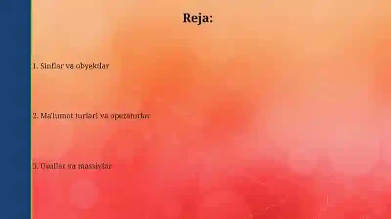 Sinflar va Ob'ektlar 2