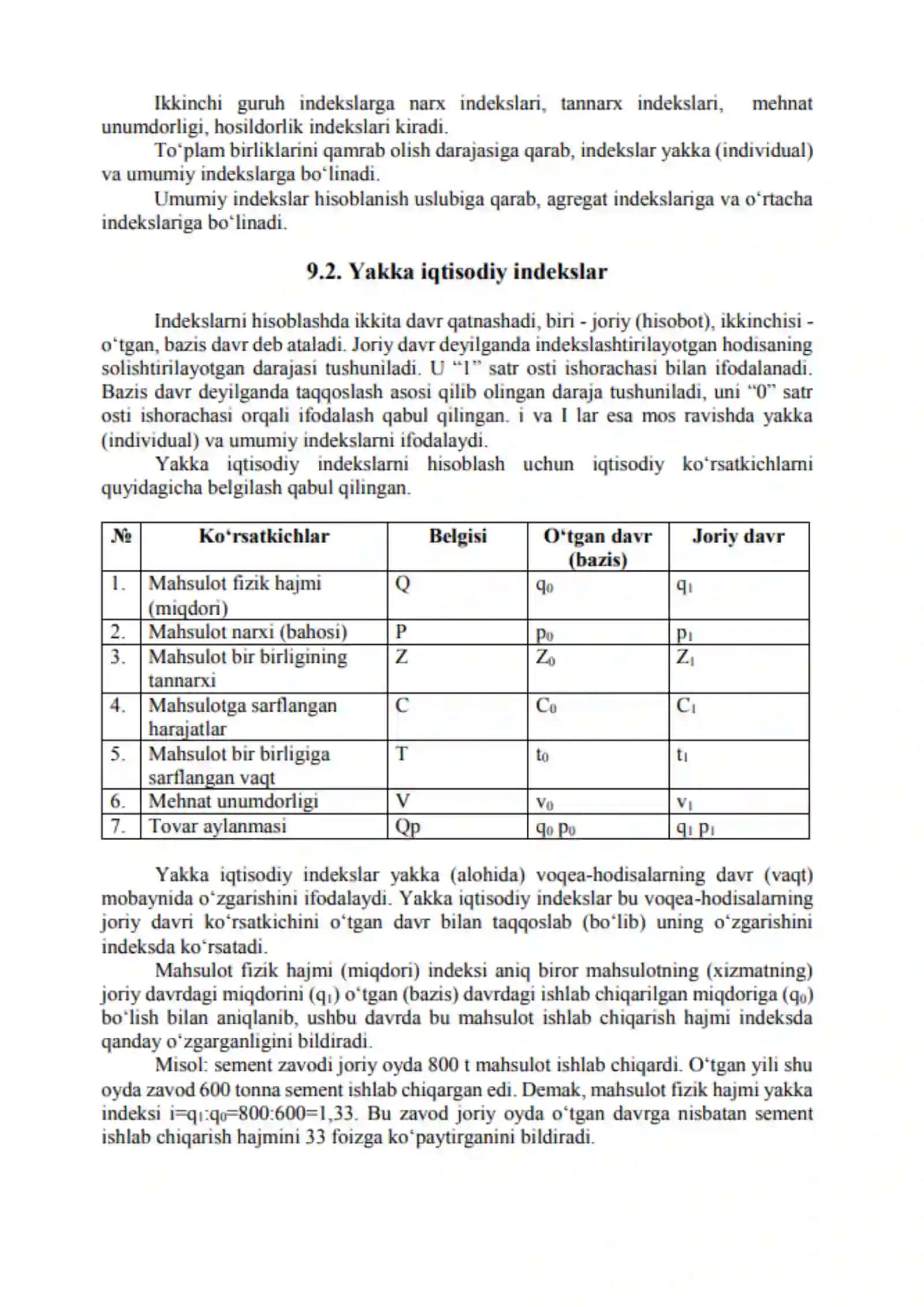 6-МАВЗУ ИҚТИСОДИЙ ИНДЕКСЛАР 2