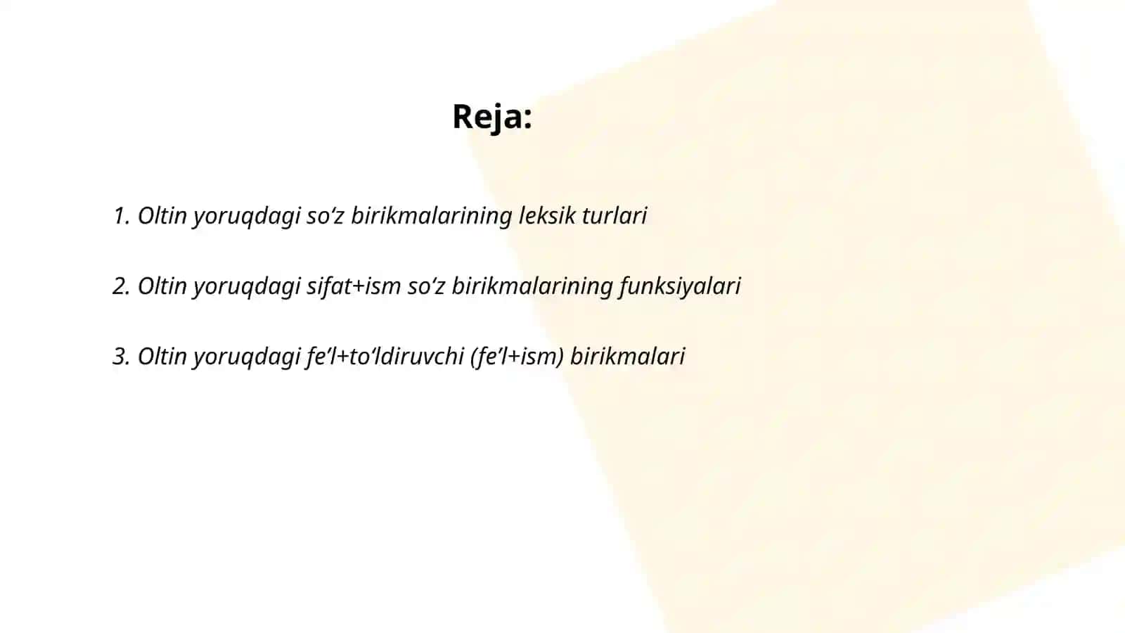 Oltin yoruqdagi “sòz birikmalari 2
