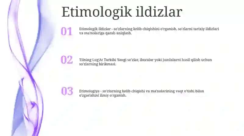 Tilning Lug'At Tarkibi.Etimologiya 2