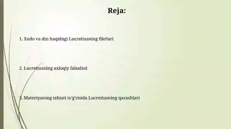 Lukresiy Karning falsafiy qarashlari 2
