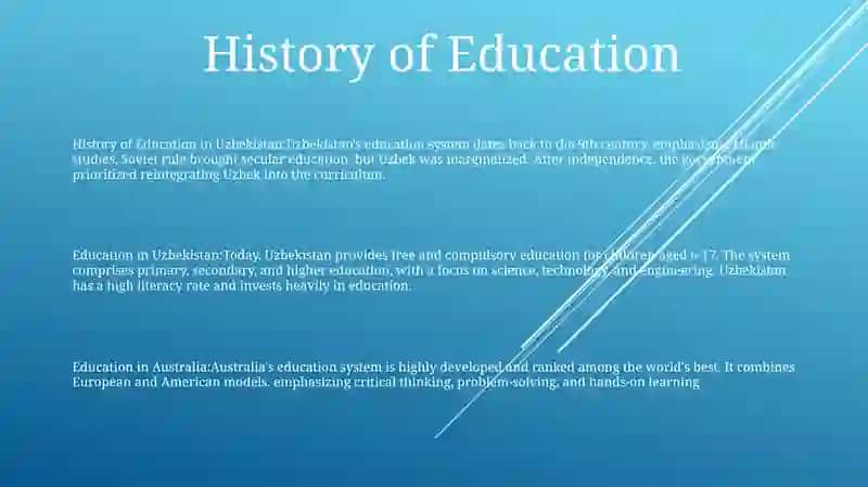 History of Education in Uzbekistan 2