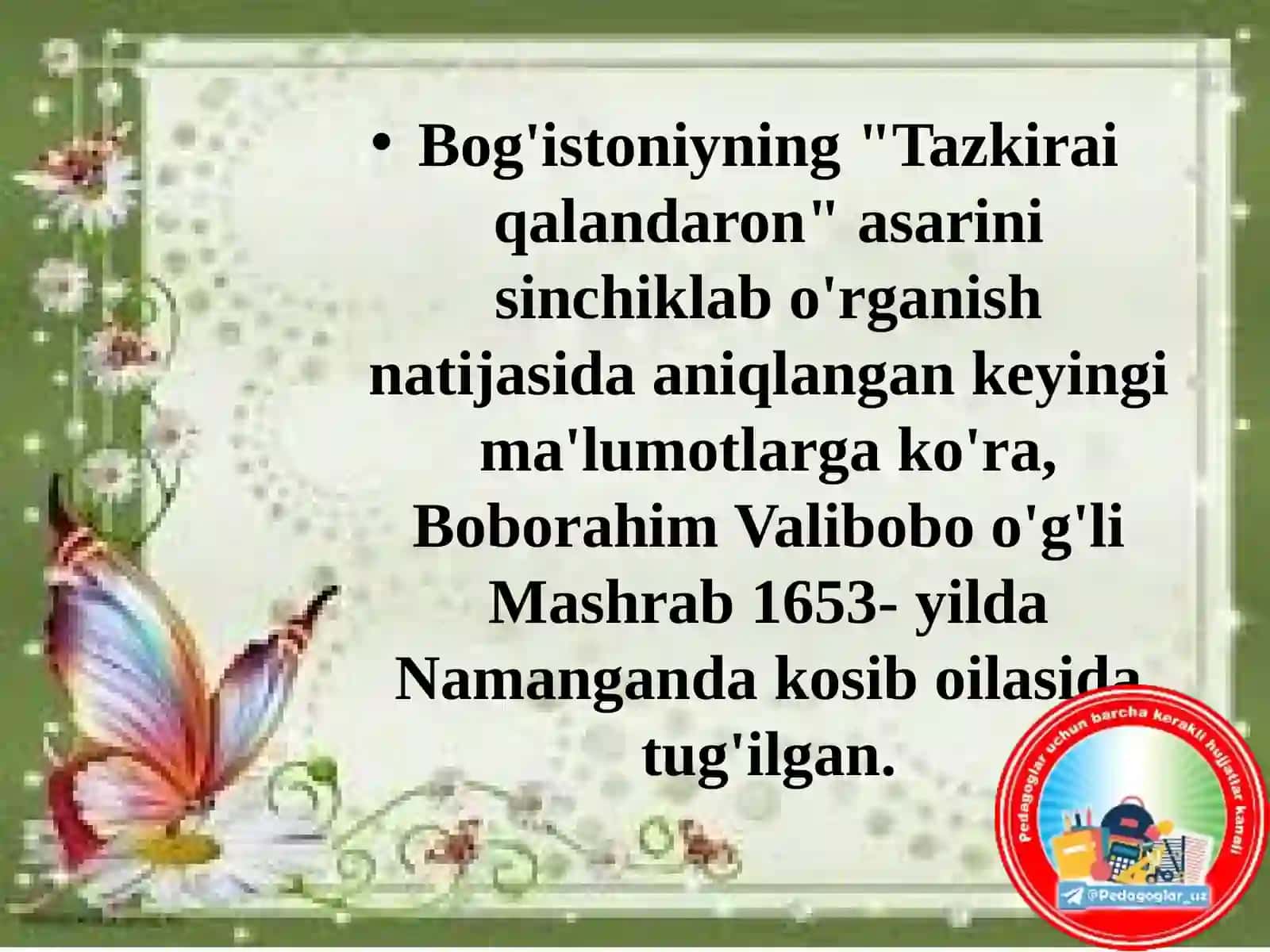 BOBORAHIM MASHRAB (1653-1711) 2