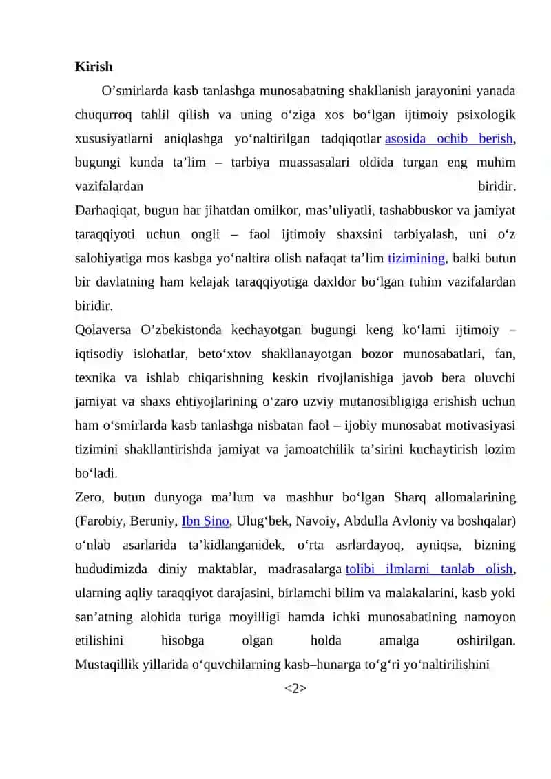 KASB TANLASHGA YO’LLASH 2