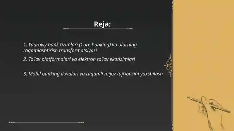 Yadroviy bank tizimlari (Core banking) va ularning raqamlashtirish transformatsiyasi 2
