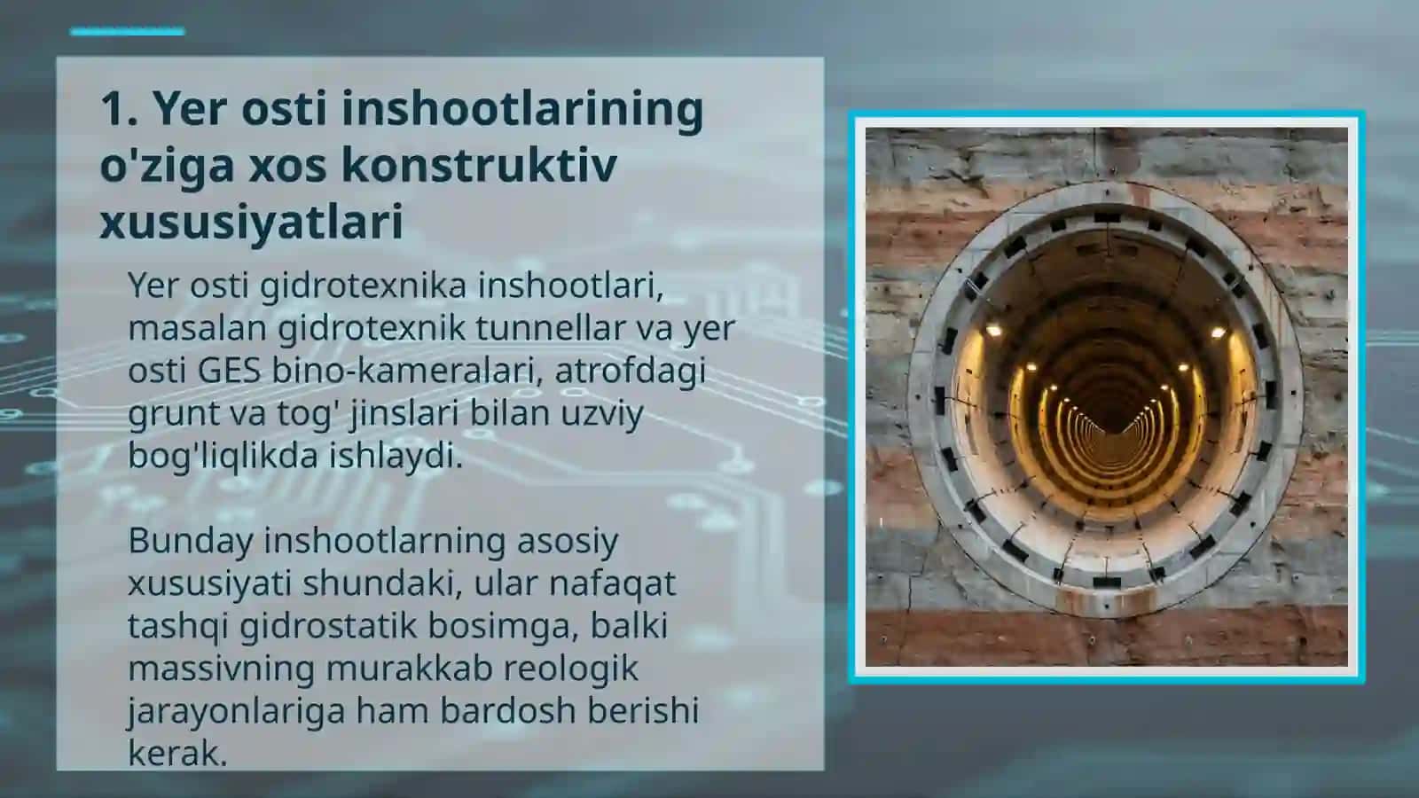 Yer osti gidrotexnika inshootlari 2