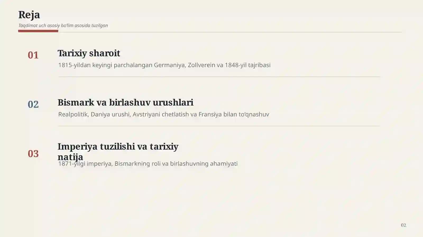 Germanya imperiyasining vujudga kelishi 2