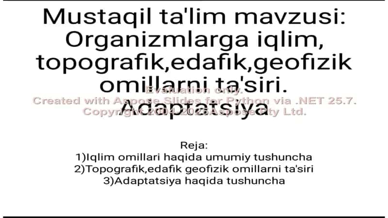 EKOLOGIK OMILLAR 2