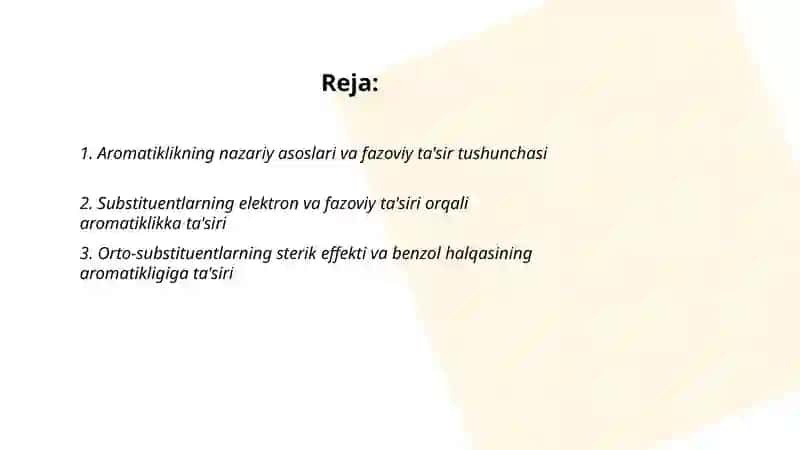 Organik brikmalarning fazoviy tasiri 2