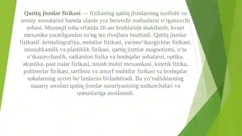 Qattiq jismlardagi energetik zona 2