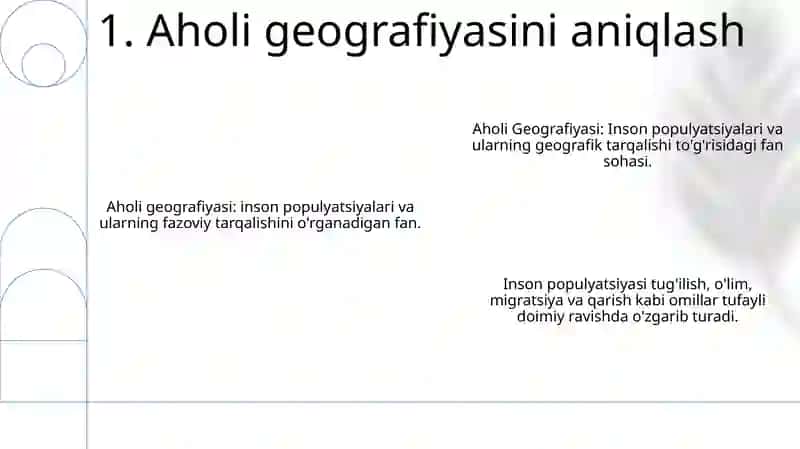 Aholi Geografiyasi Taqdimot 2