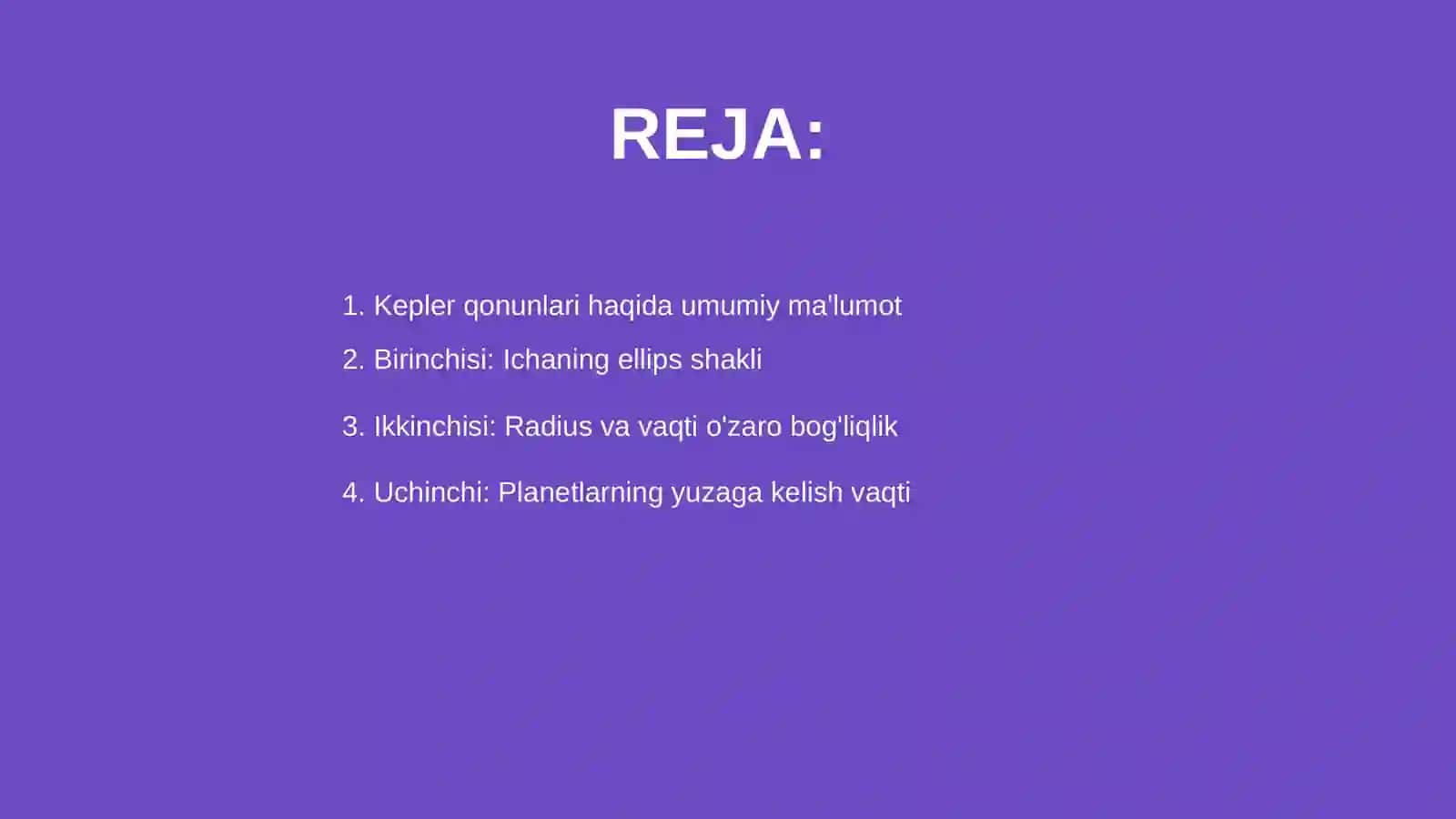 Kepler qonuni 2