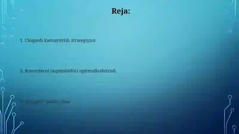 Suv tejamkorligi strategiyasi 2