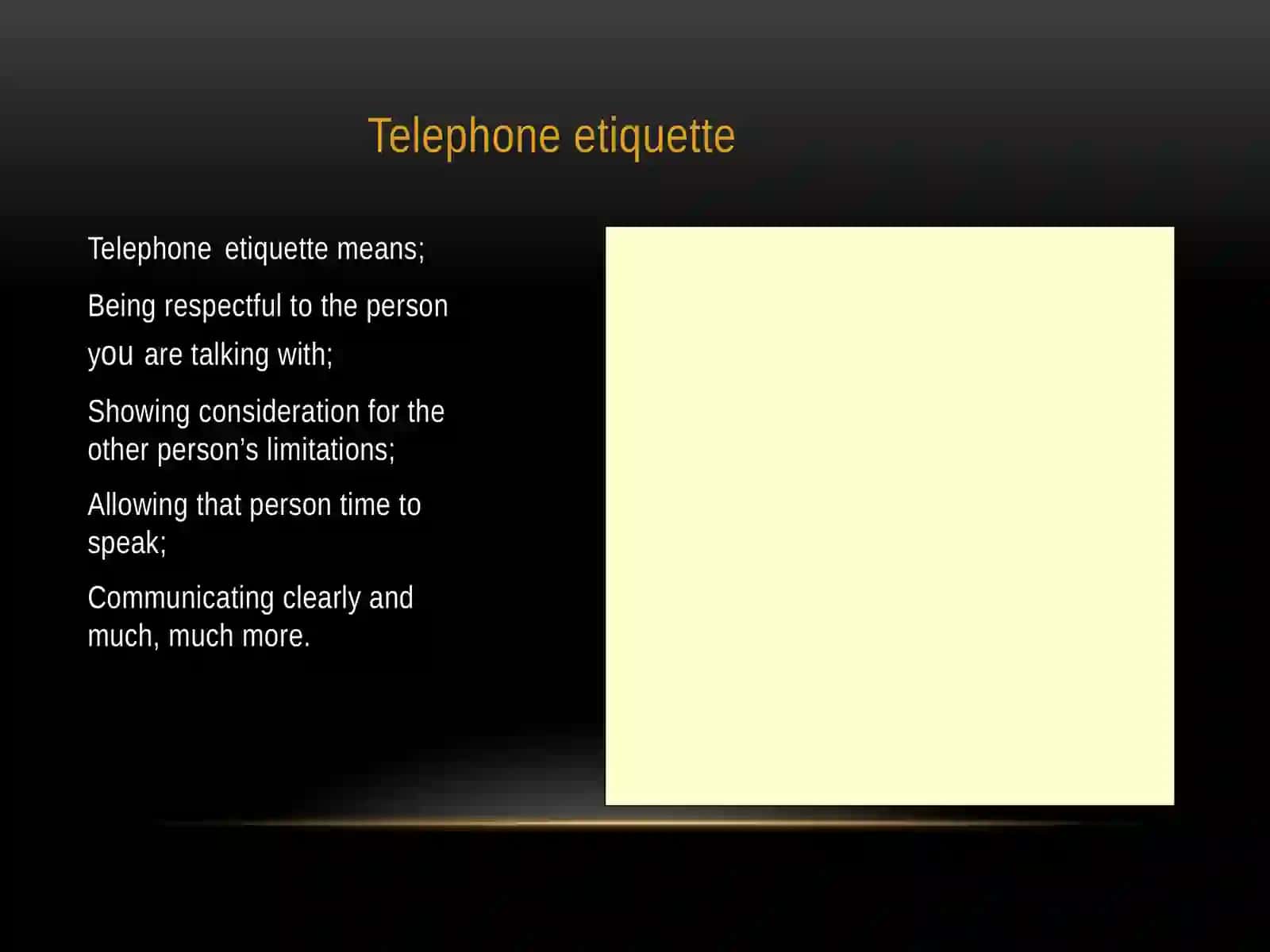 Telephone etiquette 2