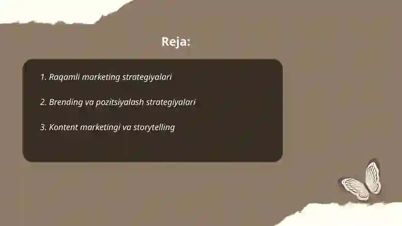 Raqamli marketing strategiyalari 2