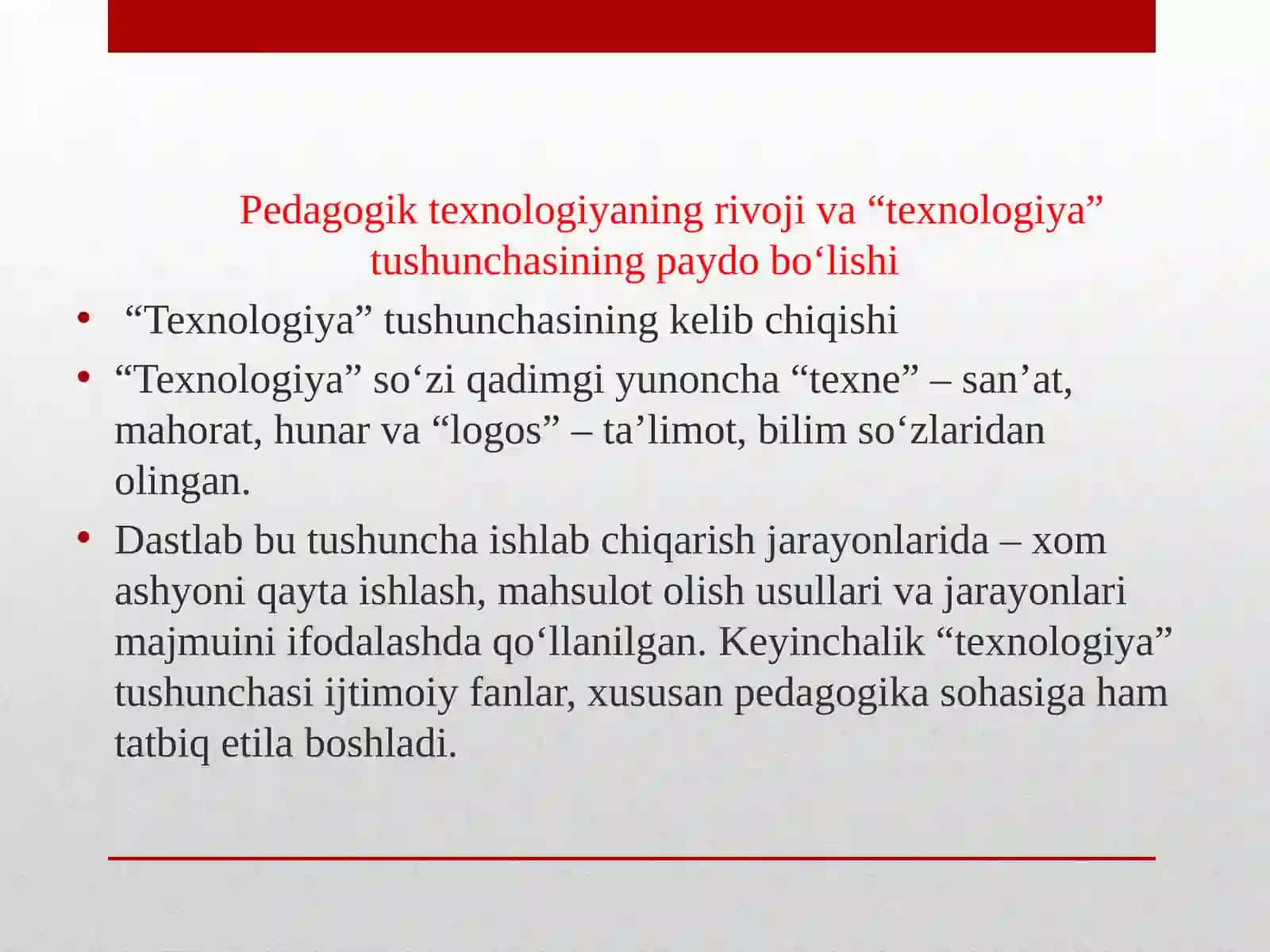 Pedagogik texnologiyalar tarixi 2