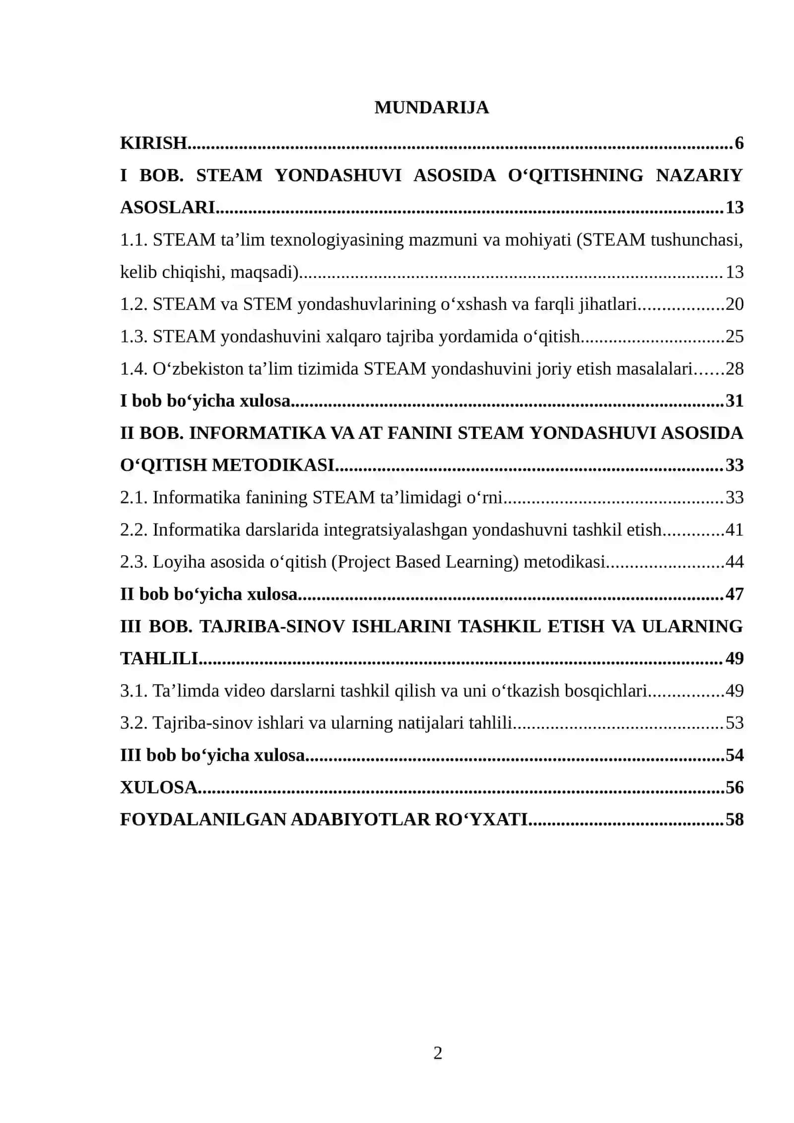 INFORMATIKA VA AT FANINI STEAM YONDASHUVI ASOSIDA O‘QITISH METODIKASI 2