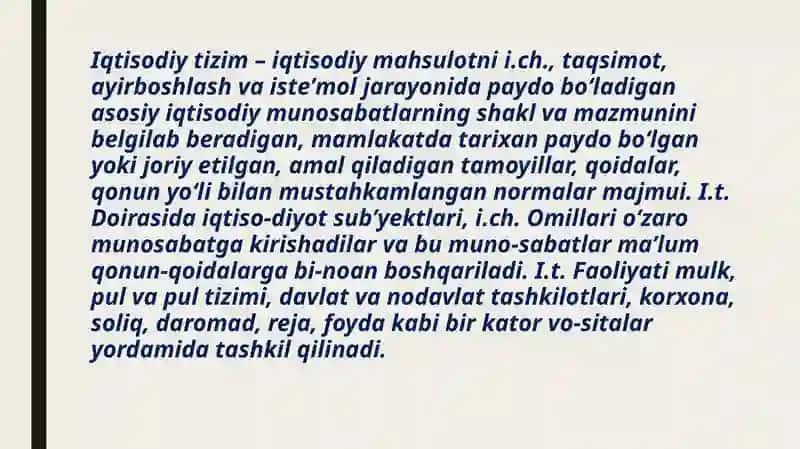 Iqtisodiyotda foydalanadigan dasturiy mahsulotlar 2
